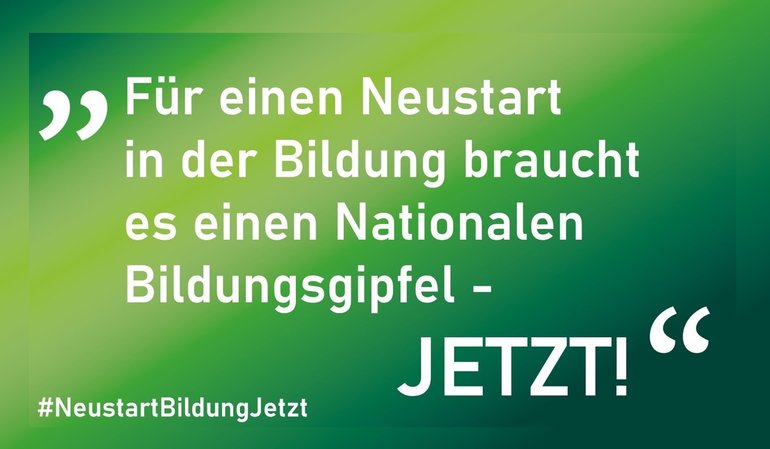 #NeustartBildungJetzt Nationaler Bildungsgipfel 